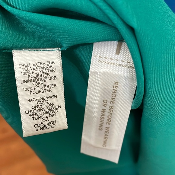 LOFT green and blues striped sleeveless dress.  M - Picture 4 of 6